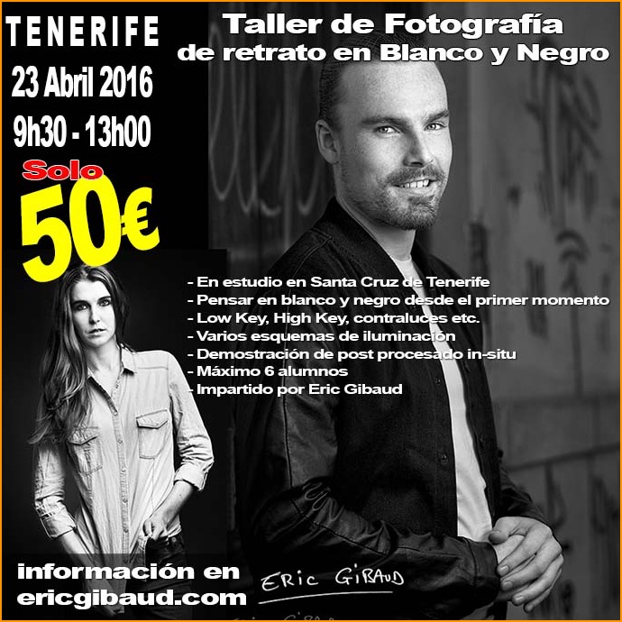 Taller de fotograf�a de retrato en Blanco y Negro Tenerife 23 de Abril 2016